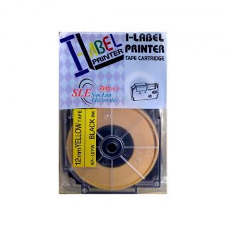 Compatible AC 12mm Black ink on Yellow Tape Label for Casio