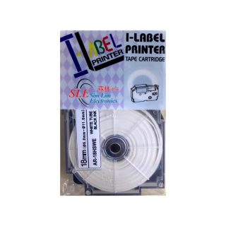 Compatible AC HS 18mm Black ink on White Tape Label for Casio