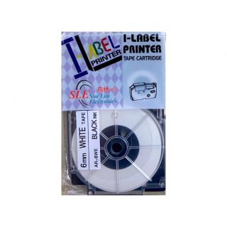 Compatible AC 6mm Black ink on White Tape Label for Casio