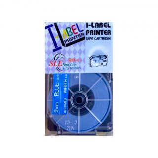 Compatible AC 9mm White ink on Blue Tape Label for Casio