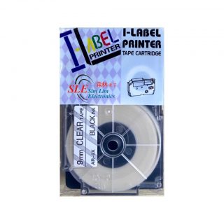 Compatible AC 9mm Black ink on Clear Tape Label for Casio