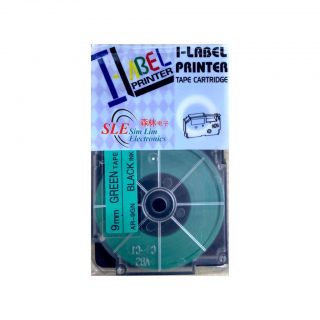 Compatible AC 9mm Black ink on Green Tape Label for Casio