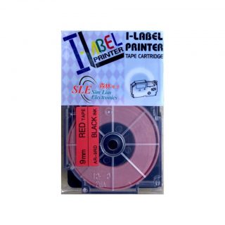 Compatible AC 9mm Black ink on Red Tape Label for Casio