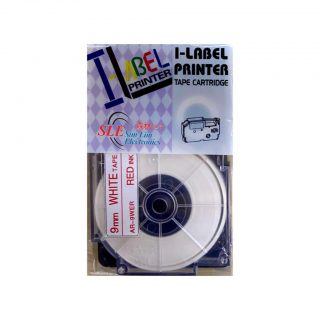 Compatible AC 9mm Red ink on White Tape Label for Casio