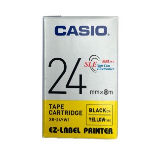 Casio 24mm XR-24YW1 Black ink Yellow Label