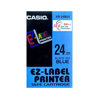 Casio 24mm XR-24BU1 Black ink Blue Label