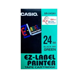 Casio 24mm XR-24GN1 Black ink Green Label
