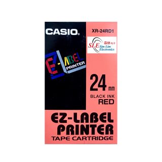 Casio 24mm XR-24RD1 Black ink Red Label