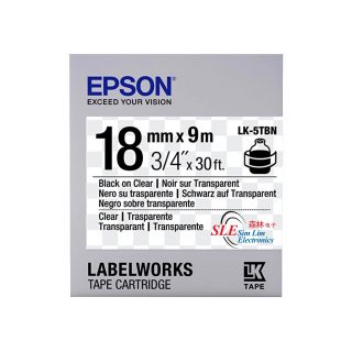 Epson LK 5TBN 18mm Black ink Clear Tape
