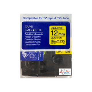 Compatible AB AZe 631 12mm Black on Yellow Laminated Tape