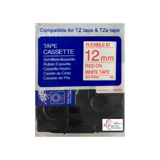 Compatible AB AZe FX232 12mm Red on White Flexible ID Laminated Tape