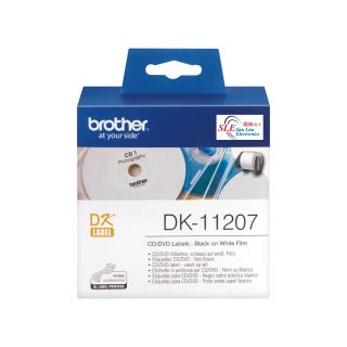 Brother DK 11207 CD/DVD Film Label 58mm Diameter 100 labels