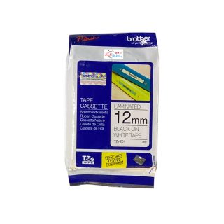 Brother 12mm Tze 231 Black on White Tape