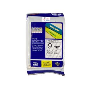 Brother 9mm Tze 121 Black on Clear Tape