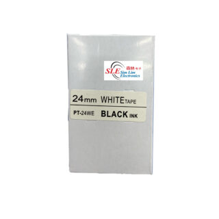 Compatible AC 24mm Black ink on White Tape Label for Casio