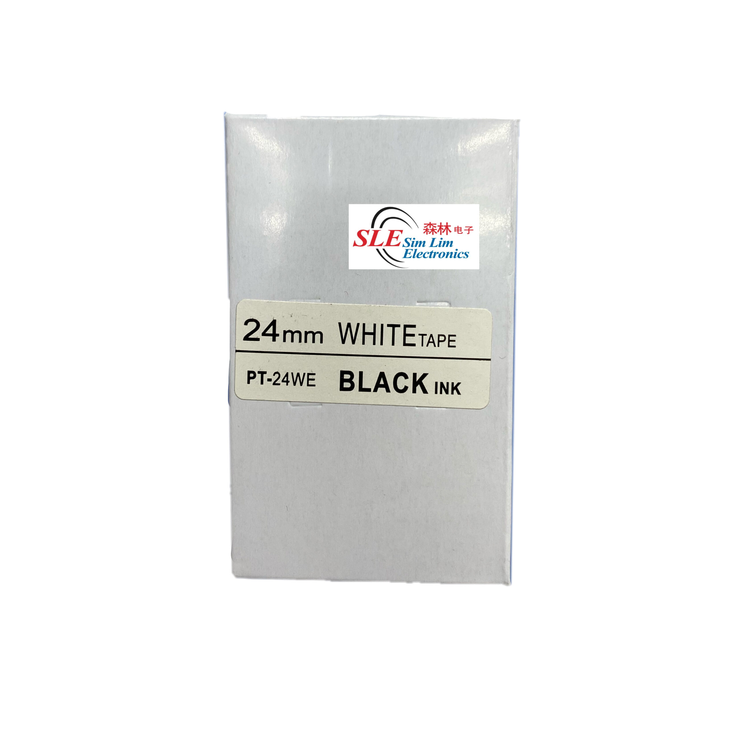 Compatible AC 24mm Black ink on White Tape Label for Casio