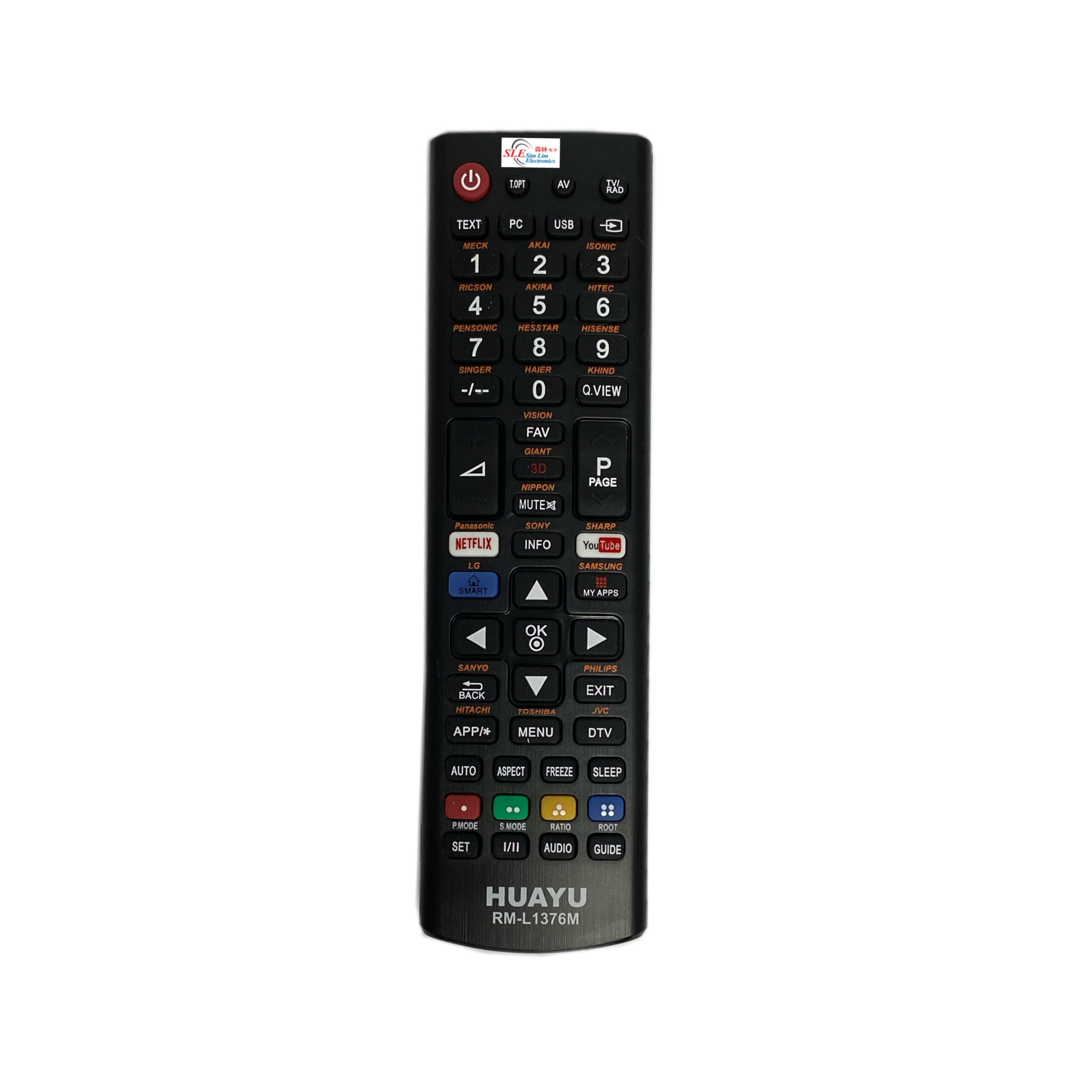 Huayu Universal LED / LCD TV Remote Control RM-L1376M